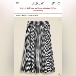 J.Crew Gwyneth skirt in gigham